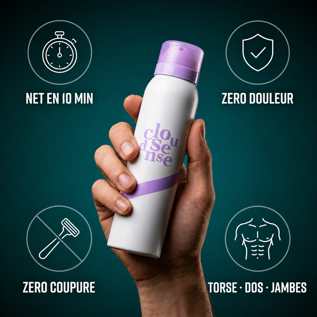 Crème dépilatoire en spray
